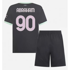 Billiga AC Milan Tammy Abraham #90 Tredjeställ Barn 2024-25 Kortärmad (+ Korta byxor)